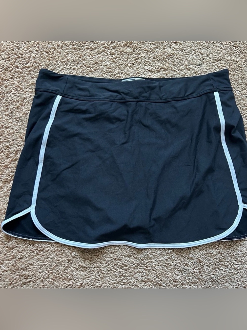 CALIA Women’s Large Tennis Skort Black w White Trim Pickleball Golf Athleisure